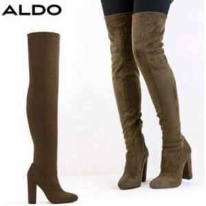 ALDO Women's Olive Green Over-the-Knee Boots Size 8, EUC Never Worn